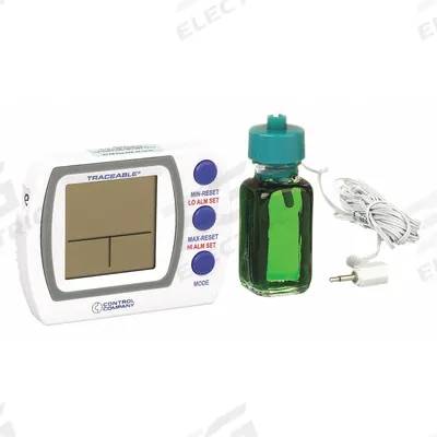 TRACEABLE Thermometers: -58°F to 158°F /-50°C to 70°C, ±0.5°C, Bottle, 10 ft Cable Lg - Standard Thermometers