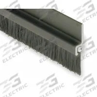 NATIONAL GUARD Door Astragal: Brush Insert, 8 ft Lg, 1 1/16 in Wd, 1 1/16 in Ht (MPN A605DKB-8). Key specifications — Insert Material: Nylon; Flange Material: Aluminum; Brand: NATIONAL GUARD.