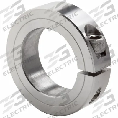 CLIMAX METAL PRODUCTS Shaft Collar: 1-Piece, Inch, Round, Clamp-On, 2 3/4 in Bore Dia - Stainless Steel Shaft Collars