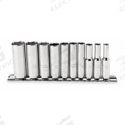 PROTO Socket Set: 1/4 in Drive, 10 Piece, 6-Point, SAE - SAE & Metric Socket Sets