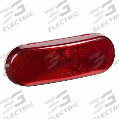 GROTE Stop/Turn/Tail Light: Incandescent, Stop Light, Red, Oval, 2 1/4 in Overall Ht - Stop Lights