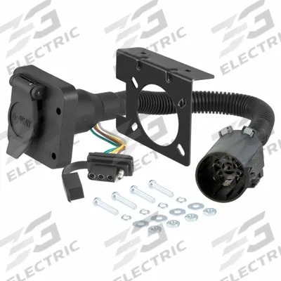 CURT Automotive Electrical Plug: 4-Way/6-Way, Plastic, Trailer and Tow Vehicle - Fleet and Vehicle Maintenance