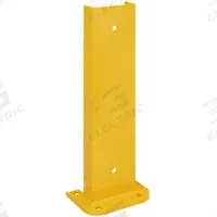 VESTIL Pallet Rack Guard: Bolt-On, Floor/Upright, 8 in x 3 5/8 in x 24 1/4 in, Steel, Yellow (MPN G6-24). Key specifications — Brand: VESTIL; Mounting Location: Floor; Upright; Color: Yellow; Material: Steel.