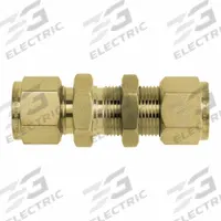 BRENNAN INDUSTRIES Compression Fitting Union: 5/16 in OD x 5/16 in OD Size, Tube x Tube, Brass (MPN N2700-LN-05-05-B). Key specifications — Compatible Fitting Brands: Swagelok; Brand: BRENNAN INDUSTRIES; Series: N2700-LN.