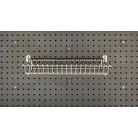 CAMBRO Small Shelf/Lid Holder: 3 in Ht, 8 1/8 in Dp, 14 3/4 in Lg, Silver, Mounting Screws (MPN EWSACC9000). Key specifications — Color: Silver; Includes: Mounting Screws; Series: Elevation; Product Type: Small Shelf/Lid Holder.