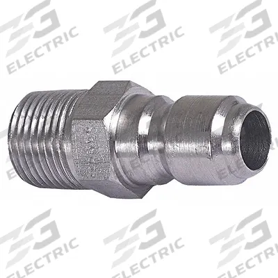 MI-T-M Quick-Connect Plug: 3/8 in (M)NPT, 3/8 in (M) Quick Connect (MPN 17-0005) - Pipe, Hose, Tube and Fittings