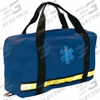 EMI Response Bag: 16 in L x 9 1/2 in W x 7 in D, Cordura, Blue, 11-20 in/21-30 in, 0-10 in/30+ in (MPN 846). Key specifications — Color: Blue; Closure Type: Zipper; Features: Deep Pockets; Brand: EMI.