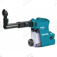 MAKITA On-Tool Dust Extractor: On-Tool, Self-Contained, 1 1/8 in Max. Dia, XRH11, SDS-Plus, HEPA (MPN DX09). Key specifications — attr117716: XRH11; attr117710: SDS-Plus; attr117714: Rotary Hammers; attr117719: HEPA; attr117721: (1) Bare Tool; attr117708: Dust Collection; attr68812: MAKITA.