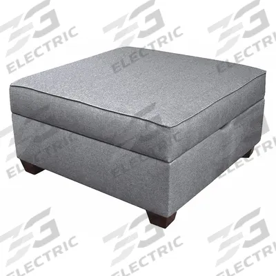 DUOBED Storage Ottoman: Gray, 30 in Overall Wd, 30 in Overall Dp, 18 in Overall Ht - Modular Multifunctional Furniture