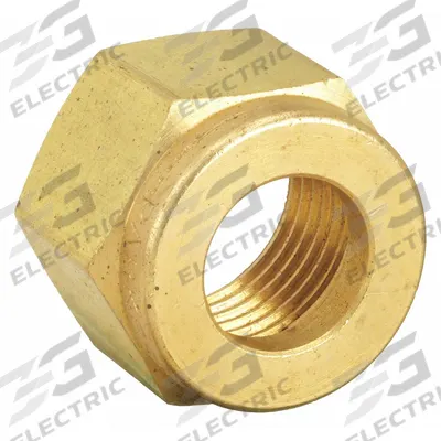PARKER Compression Fitting Nut: 1/4 in OD Size, Compression, Brass - Double-Ferrule Brass Compression Fittings