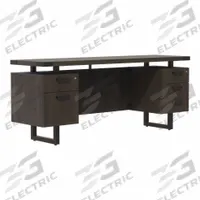 MIRELLA Credenza: Black, 72 in Overall Wd, 20 in Overall Dp, Southern Tobacco (MPN MRCBF7220STO). Key specifications — Color: Black; Desktop Color: Southern Tobacco; Material: Steel.
