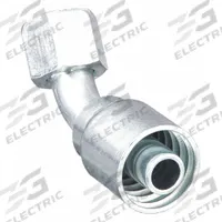 PARKER Hydraulic Crimp Fitting: Steel x Steel, 45° Elbow, -16 For Hose Dash Size, JIC x Crimp (MPN 13743-16-16). Key specifications — Fitting Gender: Female x Genderless; Fitting Connection Type: JIC x Crimp; Thread Size: 1-5/16"-12; For Hose Dash Size: -16; Brand: PARKER.