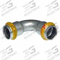 APOLLO Crimp Elbow Fitting: 3/4 in Pipe x 3/4 in Pipe Size, Press-fit x Press-fit, HNBR, SmartPress (MPN 123456843). Key specifications — Brand: APOLLO; Series: SmartPress.