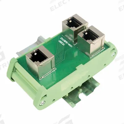 UPUN Module: RJ45 Female, RJ45 Female, 8 Pins - Rail-Mount RJ45 Connector Modules