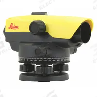LEICA NA Automatic Level: Leveling Screws/Top Mounted Vial, 20X, 35 9/16 mm Aperture, 7 ft @ 330 ft (MPN NA520). Key specifications — attr939412: ±1/2 in @ 15 ft; attr939417: 7 ft @ 330 ft; attr934739: LEICA NA; attr939423: Case.