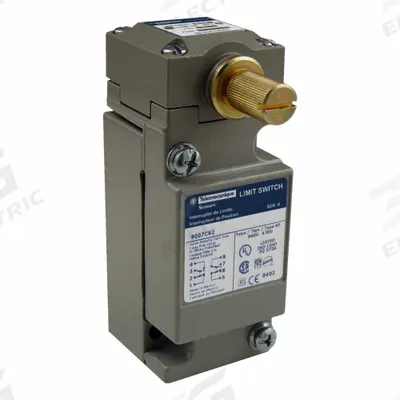 TELEMECANIQUE SENSORS Plug-In Limit Switch: Metallic, Plug-In, 9007C, No Actuator Included - Rotary-Motion Limit Switches without Levers