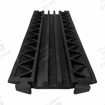 ELECTRIDUCT Drop-Over Cable Ramp: 3 Channels, 14 1/2 in Wd, 2 1/4 in Ht - 3-Channel Drop-Over Cable Ramps