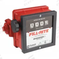 FILL-RITE Mechanical Flowmeter: 4-Digit Mechanical Fuel Transfer Meter, Aluminum, 1 1/2 in FNPT (MPN 901C1.5). Key specifications — Display Type: Mechanical; Brand: FILL-RITE; O-Ring Material: Buna-N; Accuracy: +/-2%; Seal Material: Buna-N; Output Type: Standard Frequency Pulse; Unit Of Measure: Gallons.