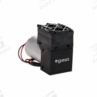 GAST Compressor/Vacuum Pump: 1/64 hp, 12V, 22 in Hg Max Vacuum, 20 psi Max Continuous Pressure (MPN 15D1150-401-7054B). Key specifications — attr50671: 12V; attr50650: 0.26 cfm; attr50635: GAST.
