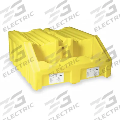 ENPAC Rack Base: 2 Drums/Containers, Rack Base, 102 gal Spill Capacity - Modular Drum Dispensing Racks