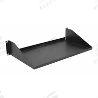 MONOPRICE Rack Shelf: 2 u, Solid Shelf, 10 in Overall Dp, 3 1/2 in Overall Ht, 19 in Overall Wd (MPN 8631). Key specifications — Brand: MONOPRICE; Color: Black; Material: Steel; _Shelf Style: Solid.
