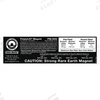 MAG-MATE Replacement Capacity Sticker: 900258, Below-the-Hook Lifting Magnets. Key specifications — Brand: MAG-MATE; Manufacturer Part Number: 900258; Product Type: Capacity Sticker.