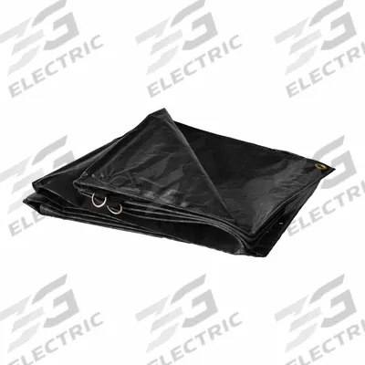 APPROVED VENDOR Tarp: 12 ft Lg, 10 ft Wd, Heavy Duty, 12 mil, Polyethylene, Black - Truck Tarps