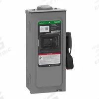 SCHNEIDER Safety Switch: Fusible, 30 A, Three Phase, 600V AC/DC, Galvanized Steel, Indoor/Outdoor (MPN VH361RB). Key specifications — Brand: SCHNEIDER.