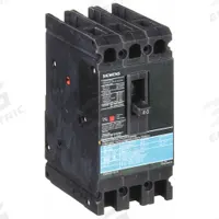 SIEMENS Molded Case Circuit Breaker: 60 A Amps, 18kA at 480V AC, Fixed, Load Side Lug, ABC, ED4 (MPN ED43B060). Key specifications — Phase Connection: ABC; Instantaneous Trip: Fixed; Terminal Connection: Load Side Lug; Series: ED4; Max. AIR Rating: 18kA at 480V AC.
