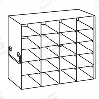 Upright Freezer Rack: 14 7/8 in Overall Lg, 5 3/4 in Overall Wd, Stainless Steel, Handles (MPN 0440234). Key specifications — Includes: Handles; Material: Stainless Steel; Product Type: Upright Freezer Rack; Brand: COLE-PARMER.