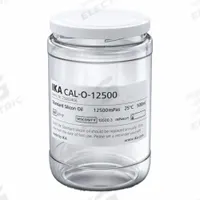 IKA Silicon Oil: 12,500 cps Viscosity, 500 mL Volume, Clear Glass, Jar, Liquid, 12 mo Shelf Life (MPN 25000466). Key specifications — Brand: IKA; Compatible Product Type: Viscometers.