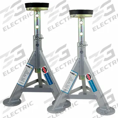 ESCO/EQUIPMENT SUPPLY Jack Stands: Manual, 3 ton Load Capacity, 21 1/2 in Max Extended Ht - Light-Duty Jack Stands