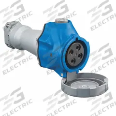 HUBBELL Pin and Sleeve Connector: Blue, 250V AC, Three Phase, 60 A_63 A, 3 Pole, 4 Wire (MPN HBLS460C9W). Key specifications — Brand: HUBBELL.