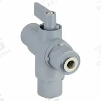 APPROVED VENDOR Manual Three-Way Ball Valve: 1/4 in, PVC, L Flow, Push x Push x Push, One-Piece (MPN 6908790). Key specifications — Brand: APPROVED VENDOR; Handle: Lever.