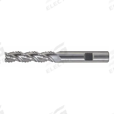 CLEVELAND Roughing End Mill: Carbide, TiCN Coated, 3 Flute, Coarse Pitch, 1" Mill Dia - Square Carbide Roughing End Mills for Nonferrous Materials