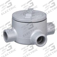 Conduit Outlet Body: Iron, GR, 3/4 in Trade Size, T Body, 18 cu in Body Capacity (MPN GRT75). Key specifications — Series: For Standard Body; Compatible Conduit Trade Size: 3/4 in; Thread Gender: Female; Hub Style: Threaded; Cover Included: Yes; Body Style: T; Connection Type: Threaded; Back Type: Round.