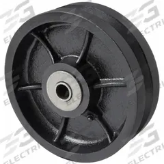 APPROVED VENDOR Track Wheel: 8 in Wheel Dia., 2 1/2 in Wheel Wd, 2,000 lb Load Capacity, Iron, Black (MPN 1NWG5). Key specifications — attr1099880: No; attr1099886: Black; attr1099891: APPROVED VENDOR.