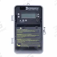 INTERMATIC Electronic Timer: 7 day, Astronomic, 120-277V AC, SPDT, Digital (MPN ET2815CP). Key specifications — Body Material: Plastic; Indoor/Outdoor Usage: Outdoor; Astronomic Functionality: Astronomic; Mounting Style: Surface; Brand: INTERMATIC.