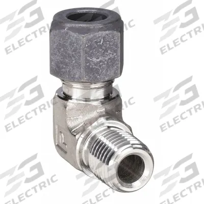 PARKER Compression Fitting Elbow: 1/4 in OD x 1/8 in Pipe Fitting Size - Single-Ferrule Stainless Steel Fittings