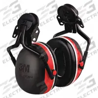 3M PELTOR Ear Muffs: Hard Hat-Mounted Earmuff, Passive, 25 dB NRR, Dielectric, Black (MPN X3P5E). Key specifications — Sub-brand: PELTOR; Dielectric: Yes; Electrically Insulated: Yes; Series: X; Cup Color_Original: Black; Features: Arms Maintain Proper Shape when Clicking In/Out; Compatible Manufacturer Model Number: H700; For Use With: H-700.