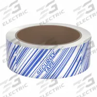 TAPECASE Carton Sealing Tape: 1.9 mil Tape Thick, Blue, 27 lb/in Tape Tensile Strength, Security (MPN 15C745). Key specifications — Message: Security; Brand: TAPECASE.