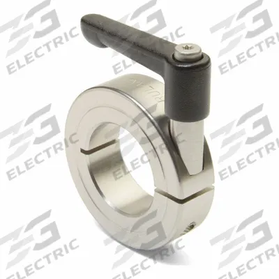 RULAND MANUFACTURING Quick Clamping Shaft Collar: 50 mm Bore Dia, Round, 316, Stainless Steel - Stainless Steel One-Piece Clamping Lever Shaft Collars