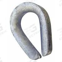 CROSBY Wire Rope Thimble: 5/8 in Compatible Rope Dia, Galvanized Steel/Stainless Steel, Steel (MPN 1037755). Key specifications — Material: Steel; Brand: CROSBY; Finish: Galvanized.