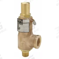 CASH VALVE Safety Relief Valve: Bronze, Brass, 1/2 in x 3/4 in, MNPTF x FNPTF, 30 psi to 614 psi (MPN C776BDCDK01-KM8-0150). Key specifications — Brand: CASH VALVE.