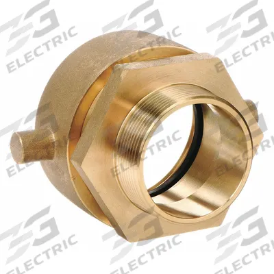 MOON AMERICAN Fire Hose Adapter: 2 1/2 in_3 in Compatible Pipe Size, NH x NPT, Straight - Brass Swivel Fire Hydrant & Standpipe Adapters