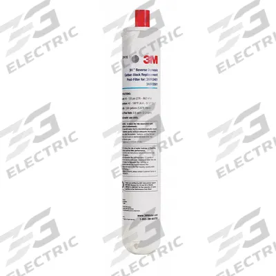 3M Quick-Connect Water Filter: 0.5 gpm, 13 3/4 in Overall Ht, 4 3/8 in Overall Dia - Quick-Connect Water Filters for Reverse Osmosis System