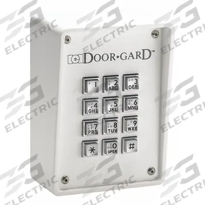 LINEAR Electromagnetic Access Keypad: 5 1/4 in Ht, 2 1/2 in Dp, 3 3/4 in Wd, Gray - Keypads