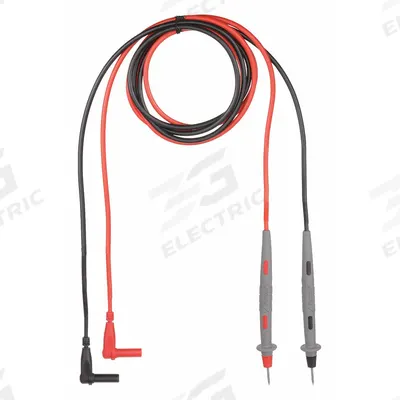 POMONA Test Leads: CAT II 1000V/CAT III 1000V, Std Probe, Right Shrouded Plug - Test Leads with Probes