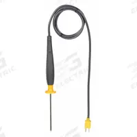 FLUKE Penetration Temperature Probe: -40°F to 662°F /-40°C to 260°C, ±2.2°C/±3.96°F, 4 in Probe Lg (MPN 80PK-25). Key specifications — Brand: FLUKE; Accuracy: ±3.96 °F; Handle Type: Straight.