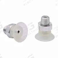 SCHMALZ Vacuum Pad Assembly: Flat, 1/8 in NPT Vacuum Port, 33.3 mm Pad Dia, Clear, 17.7 mm Pad Ht (MPN 10.01.01.15045). Key specifications — attr1019136: 10.01.01.15045; attr1019138: SCHMALZ; attr1019139: 55 A.
